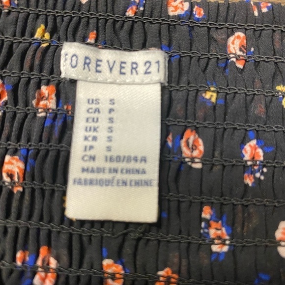 Womens Forever 21 Black Floral Print Spaghetti Strap High Low Dress S. - Picture 5 of 9